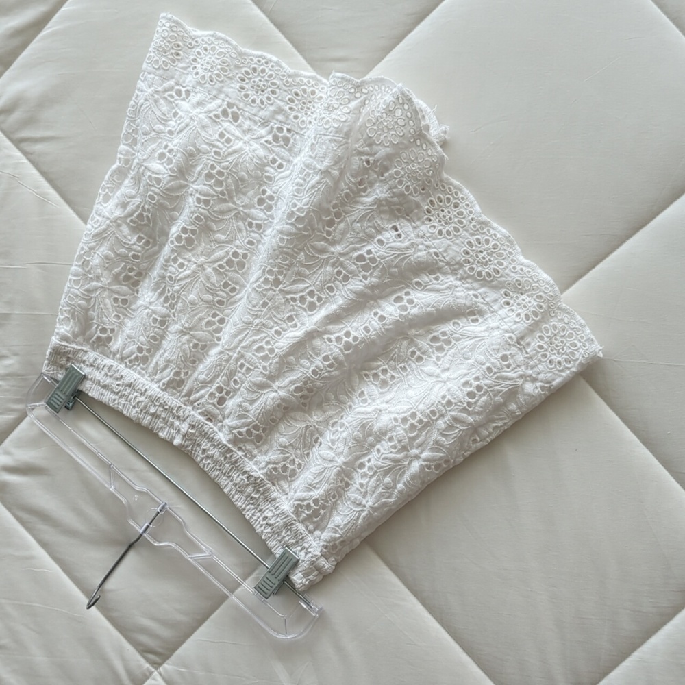White beach shorts
